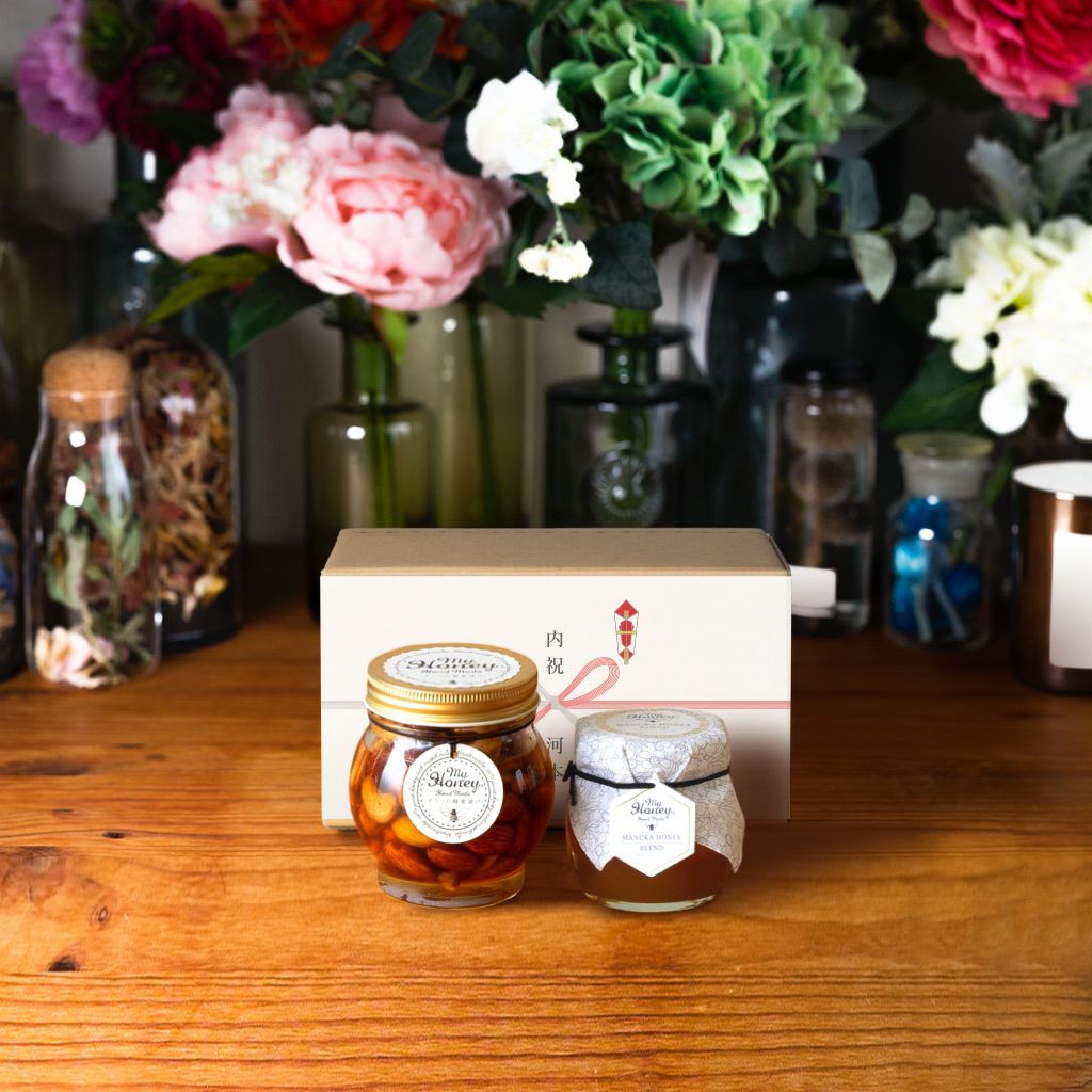 ナッツの蜂蜜漬けL（200g） + マヌカハニーブレンド（90g）【MGO30+