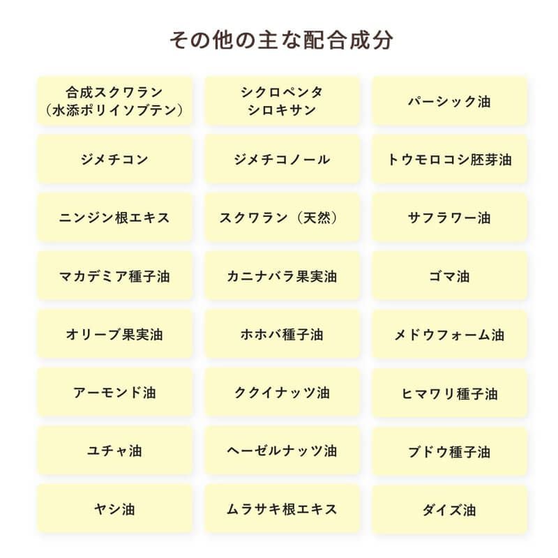 ザハニーオイルブレスの主な配合成分