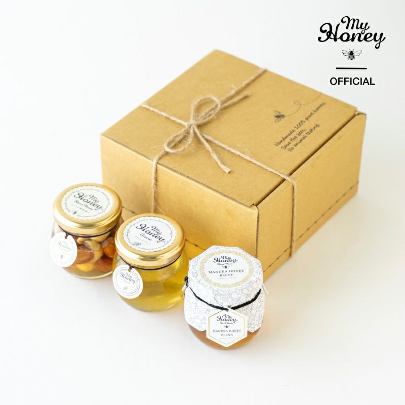 MYHONEY マヌカブレンド・ナッツの蜂蜜漬け・アカシアハニー各M