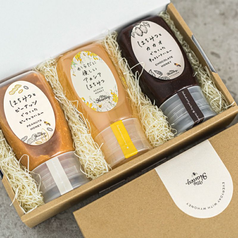 3種のチューブボトル（アカシア・ショコラ・ピーナッツ）M3本セット
